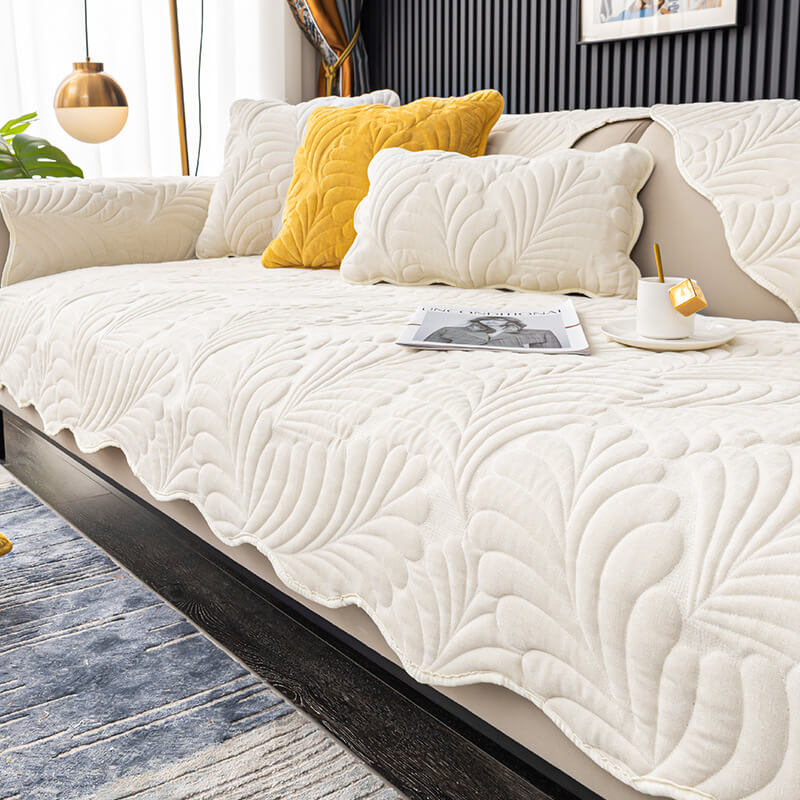 Leaf Cotton Mat Anti-scratch Protective Sofa Cover