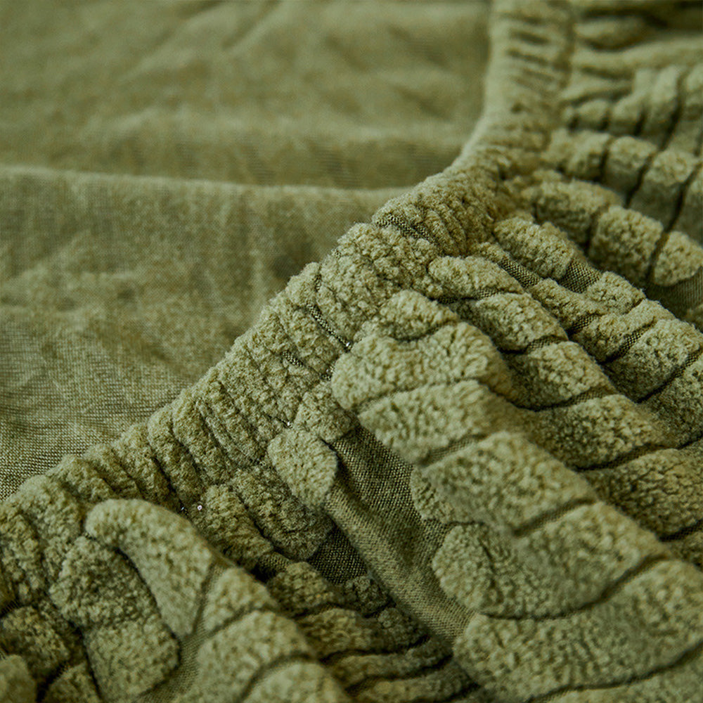 Modern Leaf Jacquard Water-Repellent Anti-Scratch Stretch Full Wrap Sofa Cover