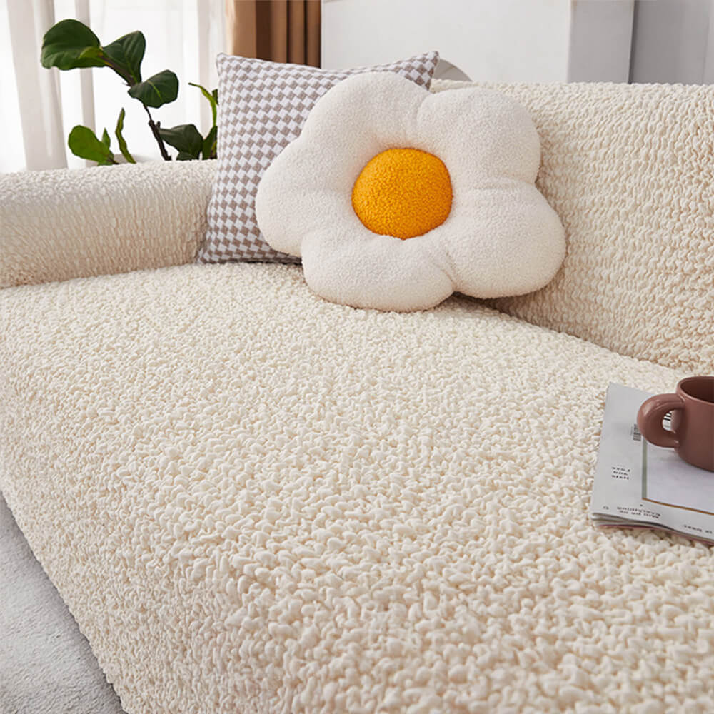 All-Season Cloud Bubble Textured Stretch Full-Cover Sofa Cover