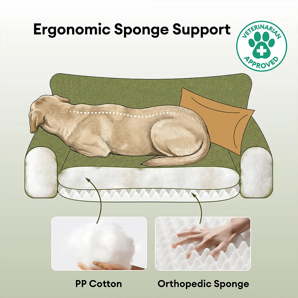 Orthopedic All-season Dual-layer Removable Dog Bed - Retro