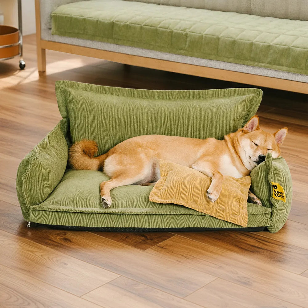 Orthopedic All-season Dual-layer Removable Dog Bed - Retro