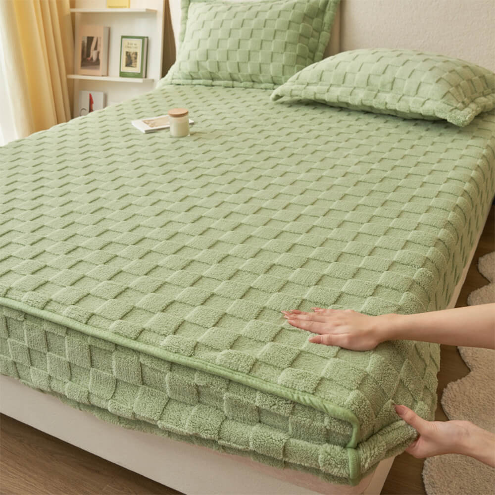 Housse de matelas en drap-housse en peluche douce de qualité supérieure