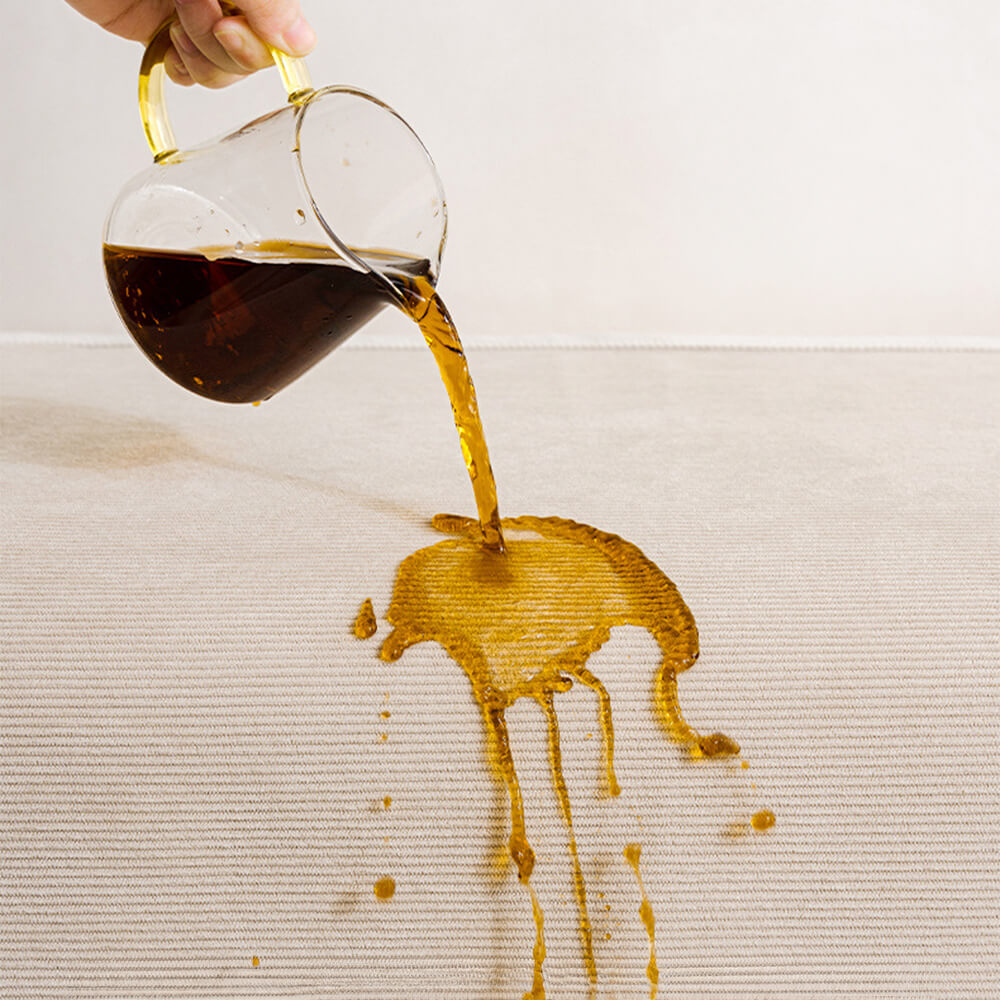 All-Season Water-resistant Anti-Scratch Soft Corduroy Sofa Cover with Pom-Poms