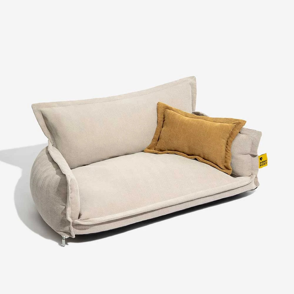 Orthopedic All-season Dual-layer Removable Dog Bed With Pillow - Retro