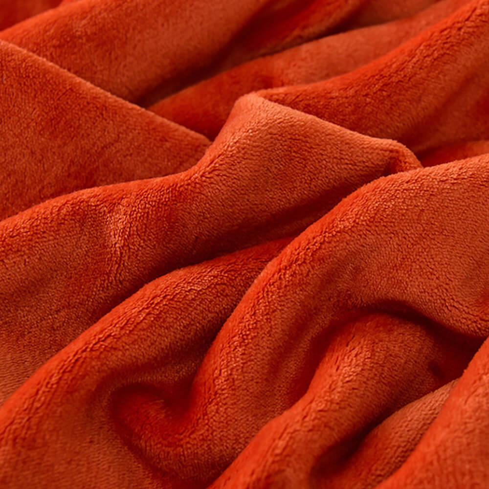Ensemble de draps de luxe en polaire de lait de couleur unie, très épais et chaud
