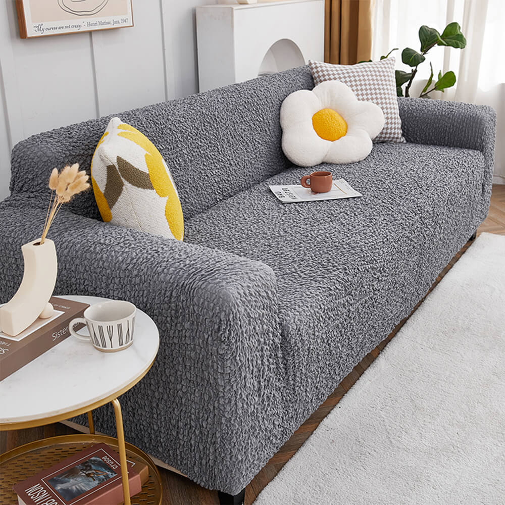 All-Season Cloud Bubble Textured Stretch Full-Cover Sofa Cover