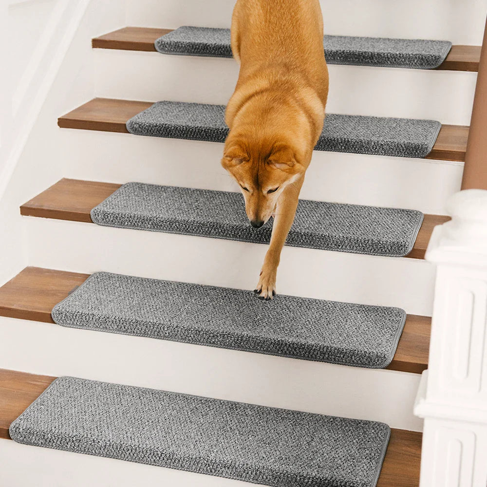 Anti-scratch Faux Sisal Stair Protectors Tape Free Washable Carpet Stair Treads