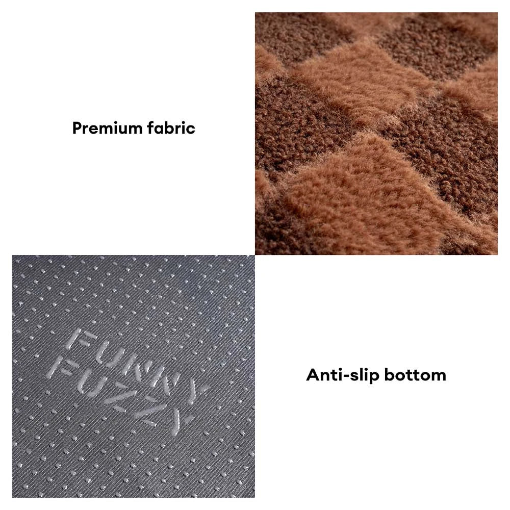 Checkered Fluffy Removable Orthopedic Dog Bolster Bed – CozyNest