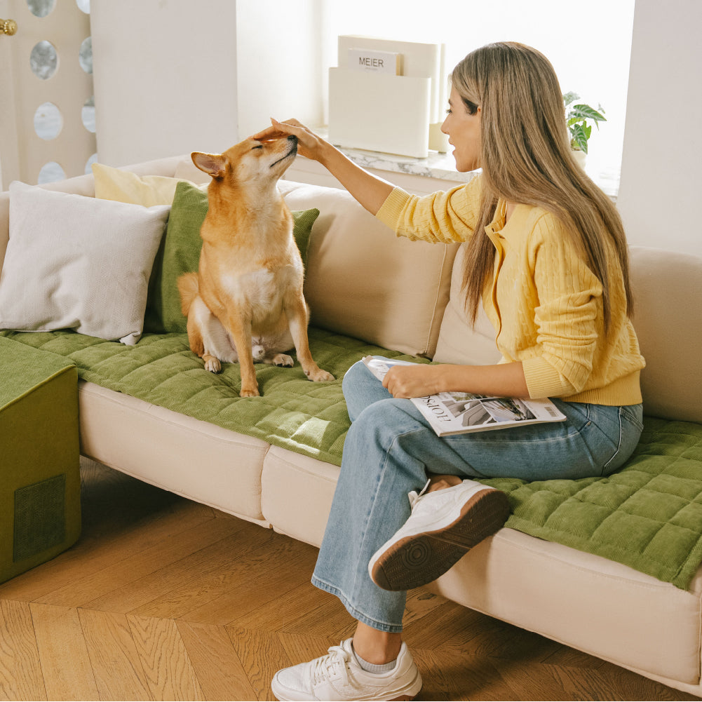 Scratch-proof All-season Stain-resistant Sofa Cover Mat - Retro