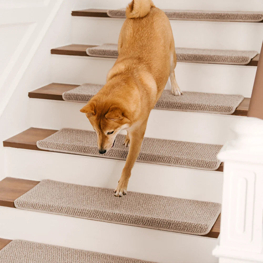 Anti-scratch Faux Sisal Stair Protectors Tape Free Washable Carpet Stair Treads