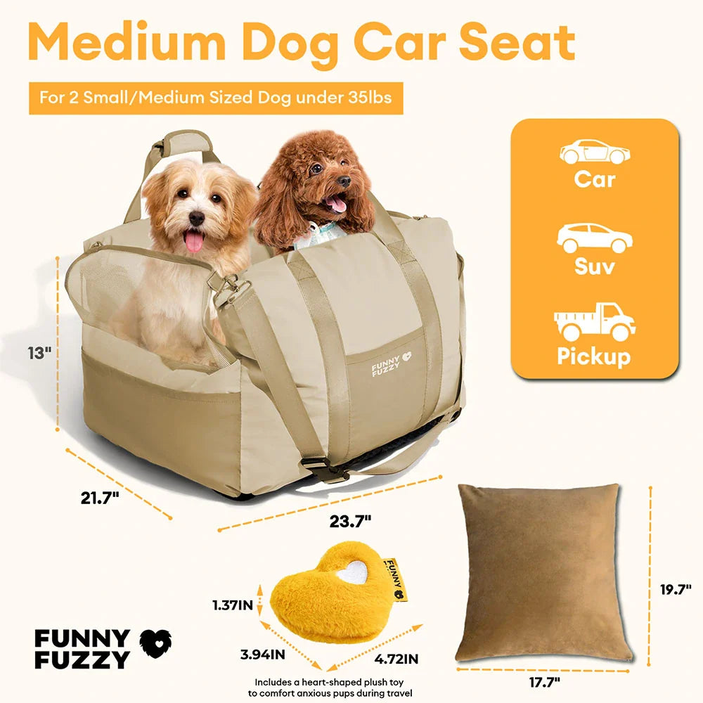 Waterproof Breathable Dog Booster Car Seat- Pup Rover