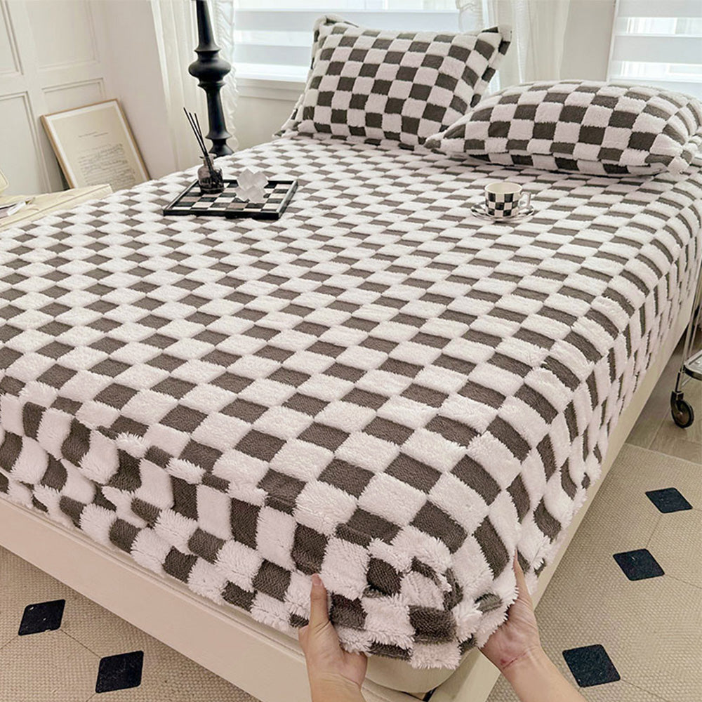 Housse de matelas en drap-housse en peluche douce de qualité supérieure