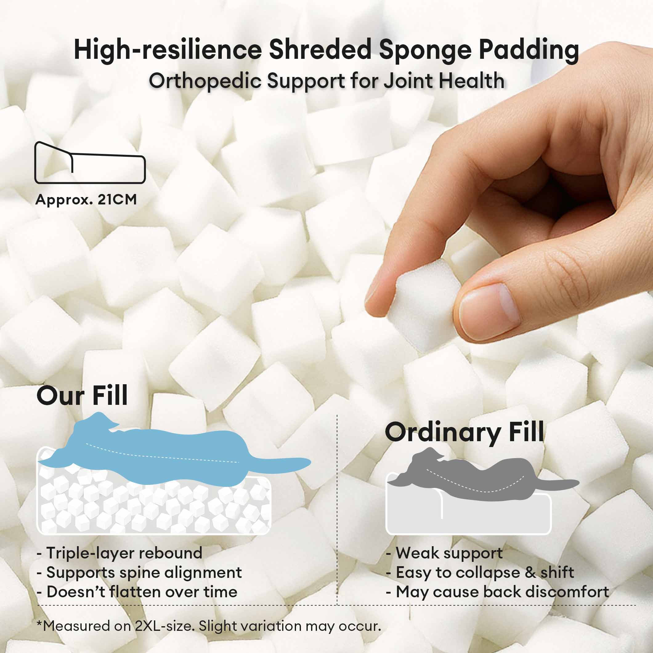 Grand lit de coussin pour chien avec protection de la colonne vertébrale, épais et résistant aux rayures