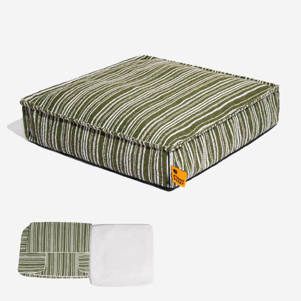 Sustainable Storage Pouf Ottoman & Dog Bed - Funnyfuzzy SnugNest