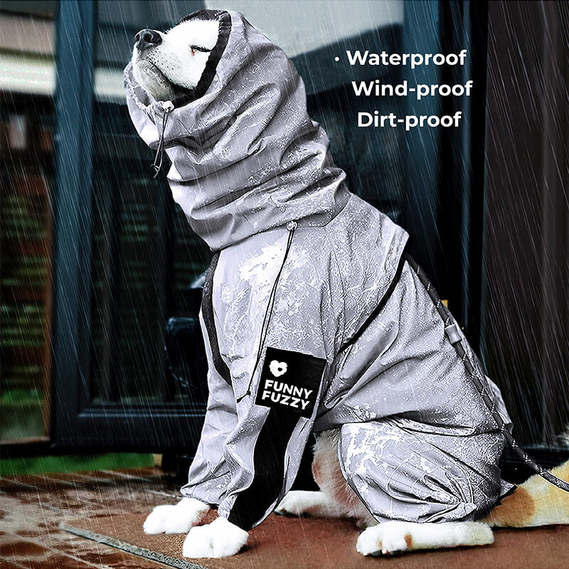 Reflective All-weather Waterproof Cool Dog Accessories Rain Coat - FUNNYFUZZY