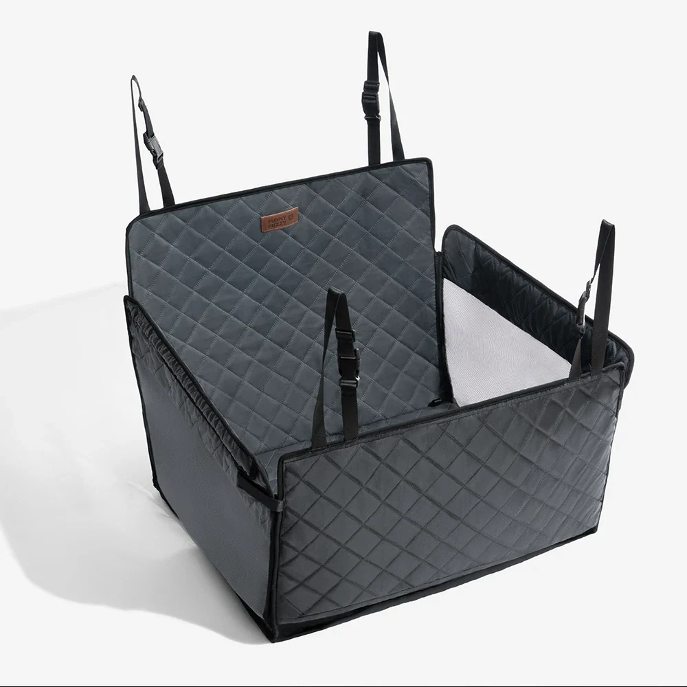 Premium Faux Leather Water-repellent Hammock Dog Car Seat Cover - RideProtector