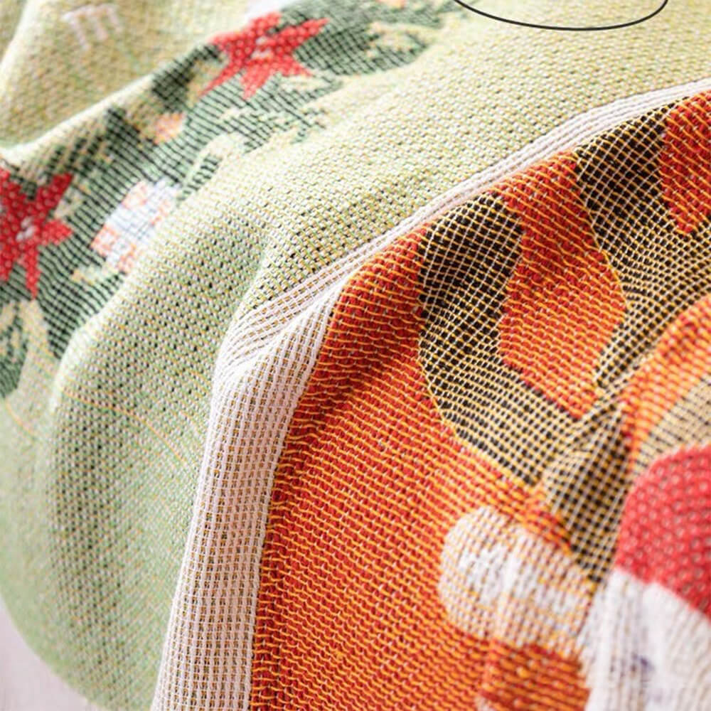Housse de canapé décorative tricotée en jacquard doux sur le thème de Noël