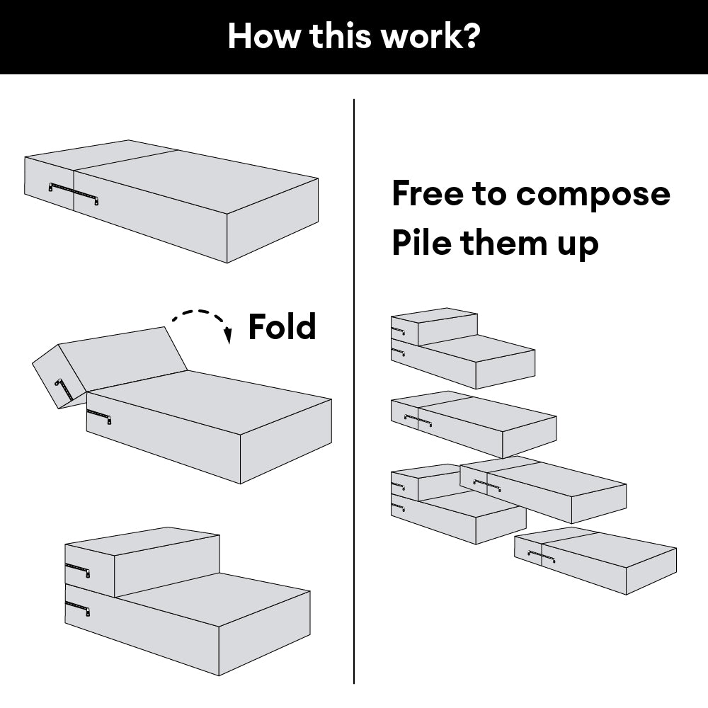 Waterproof Washable PU Leather Modular Multi-Level Pet Stairs