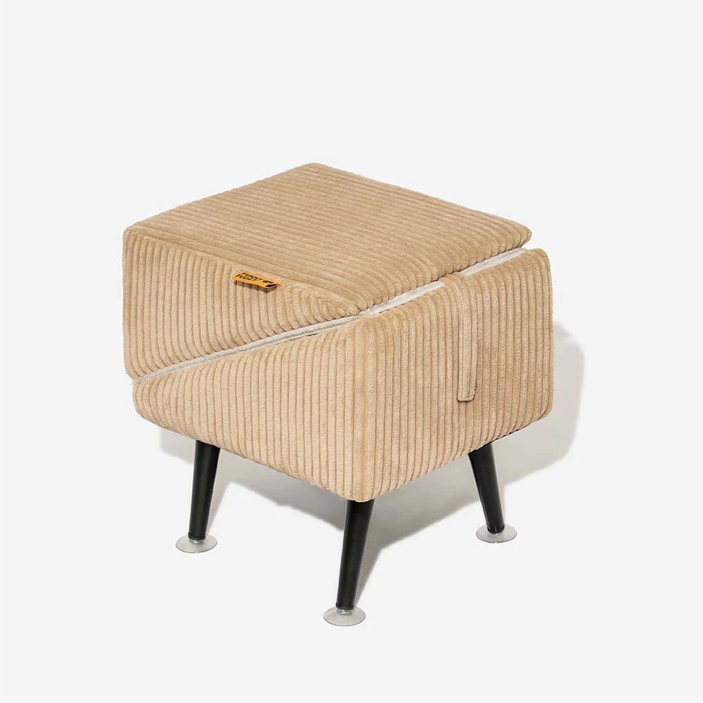 3-in-1 Comfy Corduroy Reinforced Alloy Pet Ramp & Side Stool – StepSure