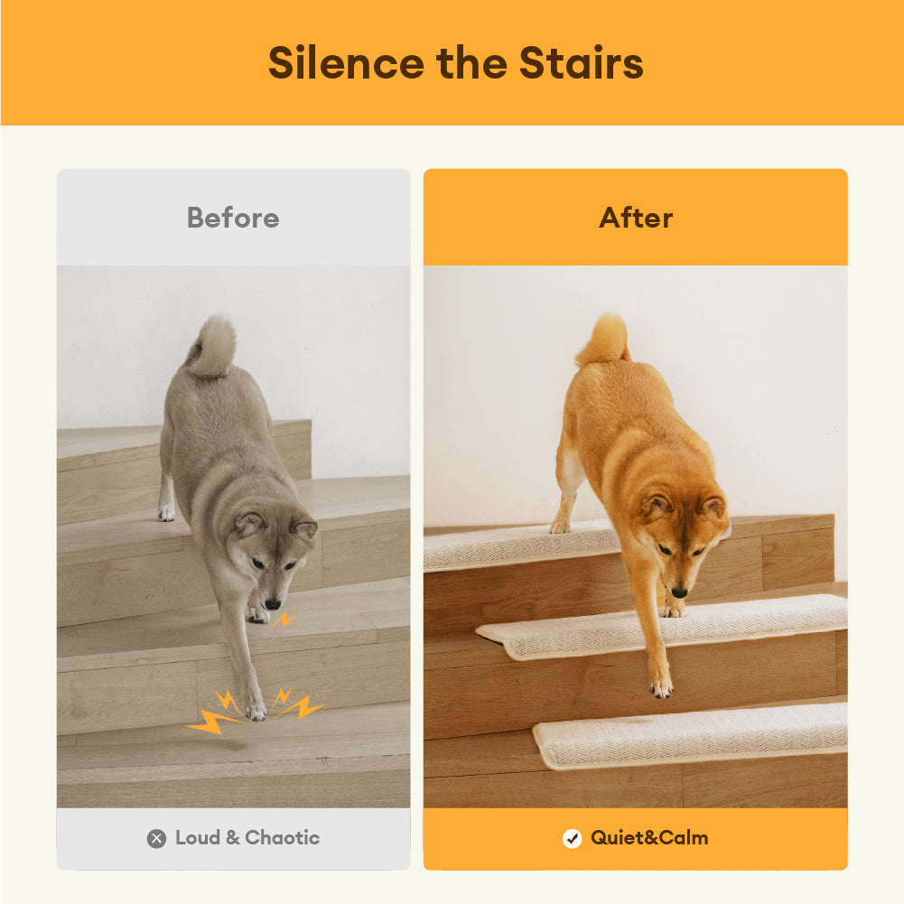 Non-slip All-season Adhesive-Grip Stair Treads - Retro