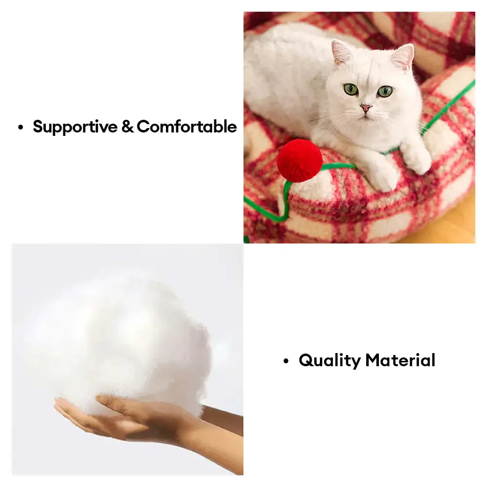 Amusement Park Fashion Plaid Thickened Plush Dog Sofa Bed