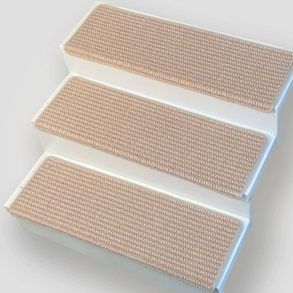 Anti-scratch Faux Sisal Stair Protectors Tape Free Washable Carpet Stair Treads