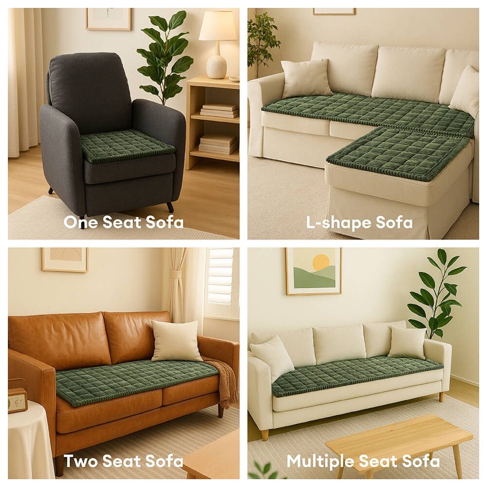 Make Waffle Biscuit Sofa Cover – Cozy Soft Flannel & Breathable Pet Mat