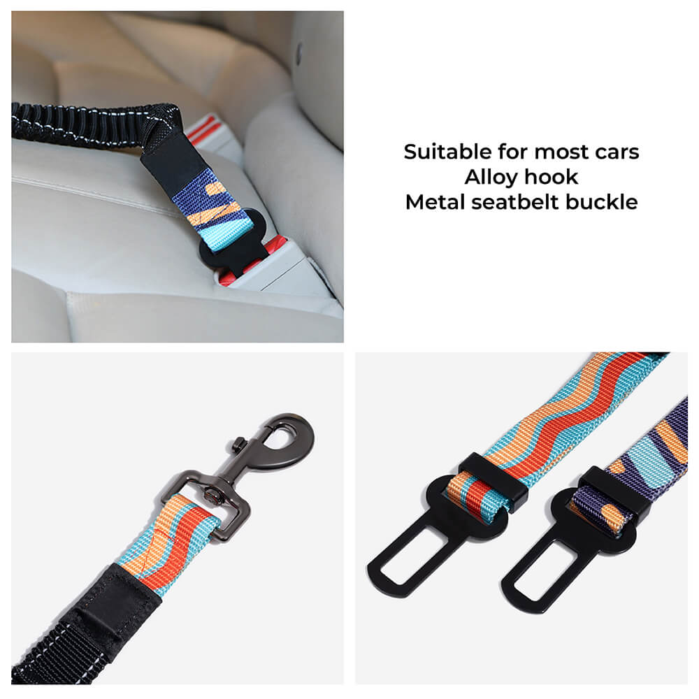 Colorful Buffer Adjustable Cool Dog Accessories Car Seat Belt - FUNNYFUZZY