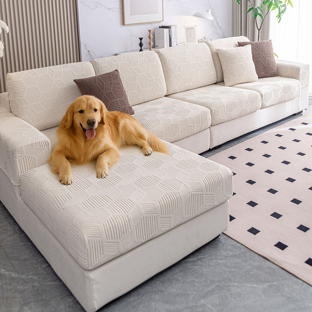 Honeycomb Pattern Water-resistant Stretch Full-Cover Magic Outdoor Sofa Cover