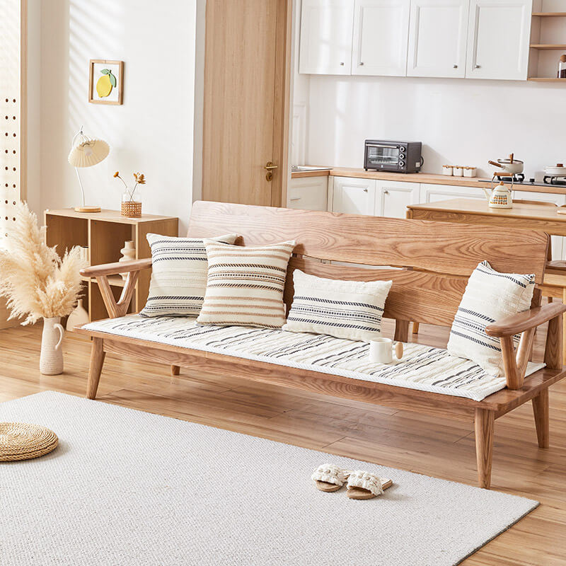 Cozy Chenille Striped Plush Sofa Protector Pet Mat Non-slip Sofa Cover