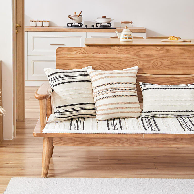 Cozy Chenille Striped Plush Sofa Protector Pet Mat Non-slip Sofa Cover