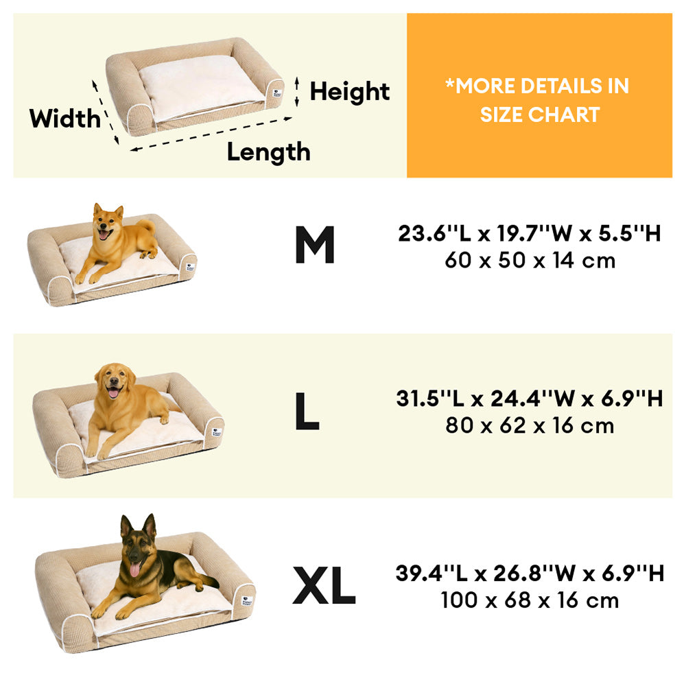 Deluxe Flannel Double-Layer Orthopedic Dog Sofa Bed