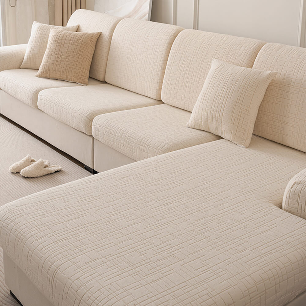 Skin-Friendly Jacquard Plush Breathable Sweat-Absorbent Full-Cover Magic Sofa Cover