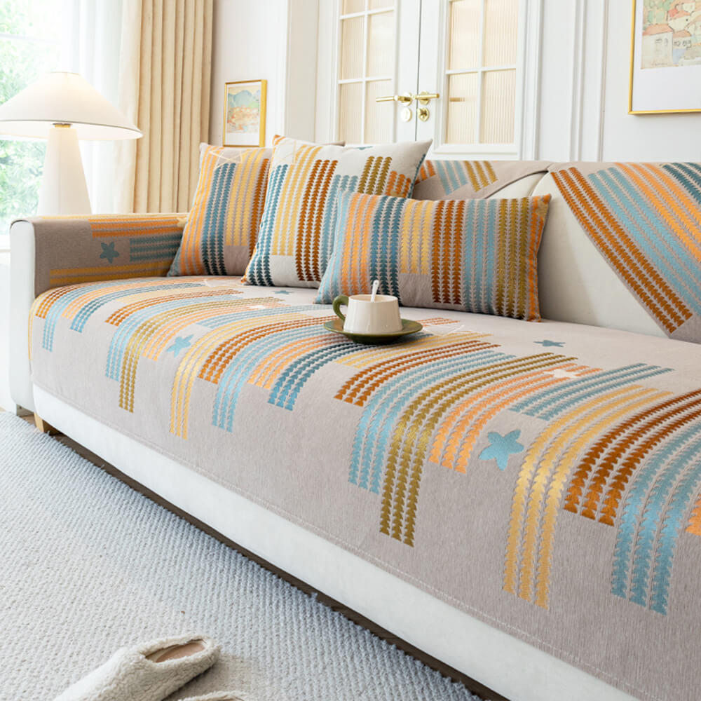 Chic All-seasons Chenille Anti-scratch Anti-Slip Furniture Protector Sofa Cover