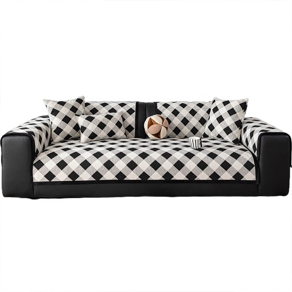 Diamond Chenille Scratch-resistant Sofa Protection Non-slip Sofa Cover