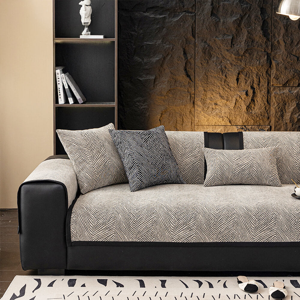 Irregular Tree Pattern Thick Chenille Sofa Cover