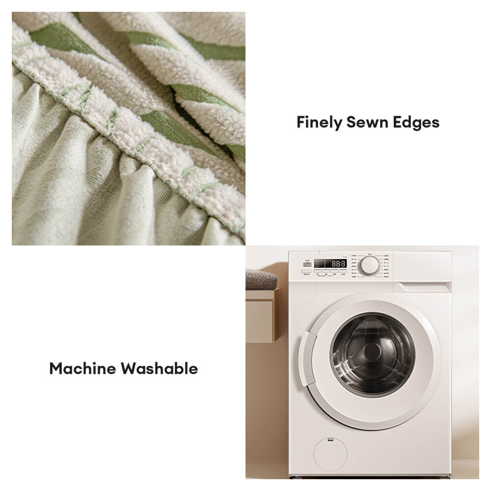 Textured Wheat Ear Pattern Jacquard Fleece Magic Sofa Cover