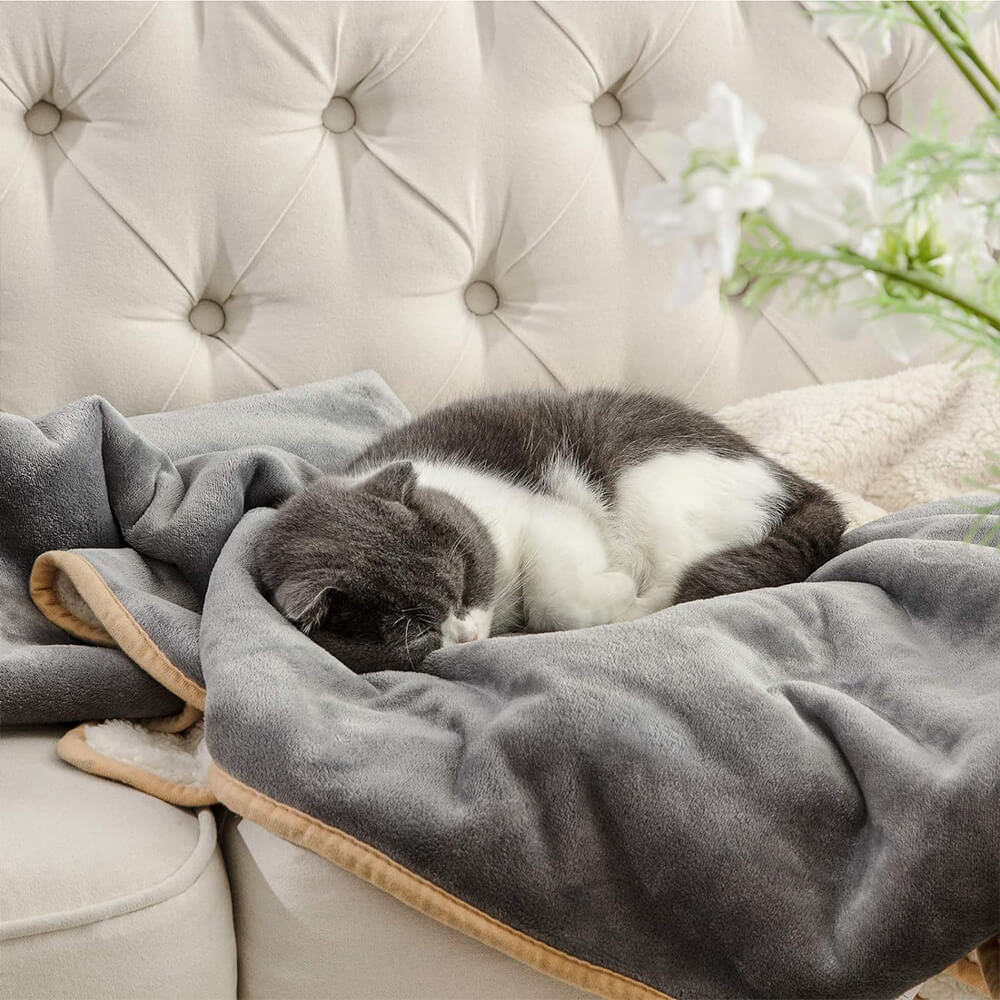 Cozy & Protective Throw Reversible Fleece Pet Blanket