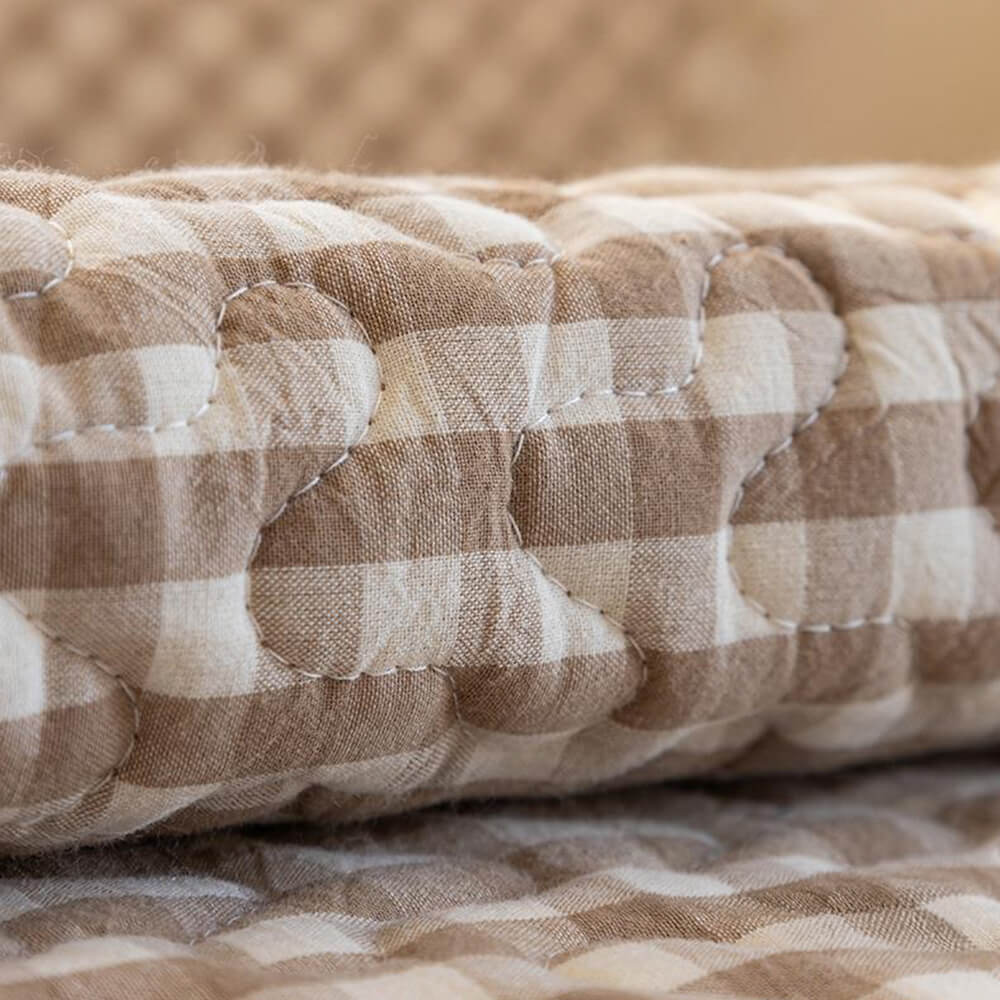 Retro Plaid Washed Cotton Wear-Resistant Non-Pilling Sofa Cover