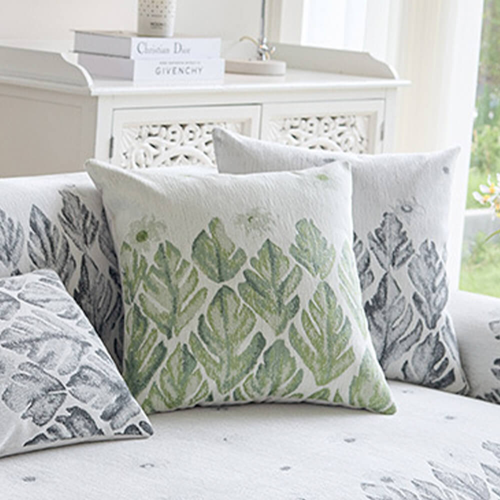 Chenille Romantic Botanical Design Comfortable Sofa Cover