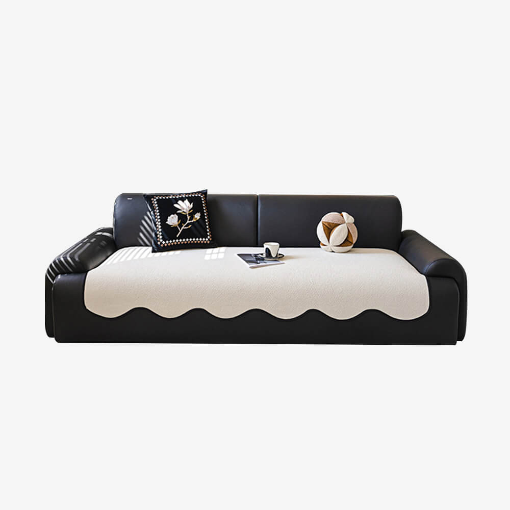 Water-repellent Teddy Fleece Non-Slip Straight Sofa Cover