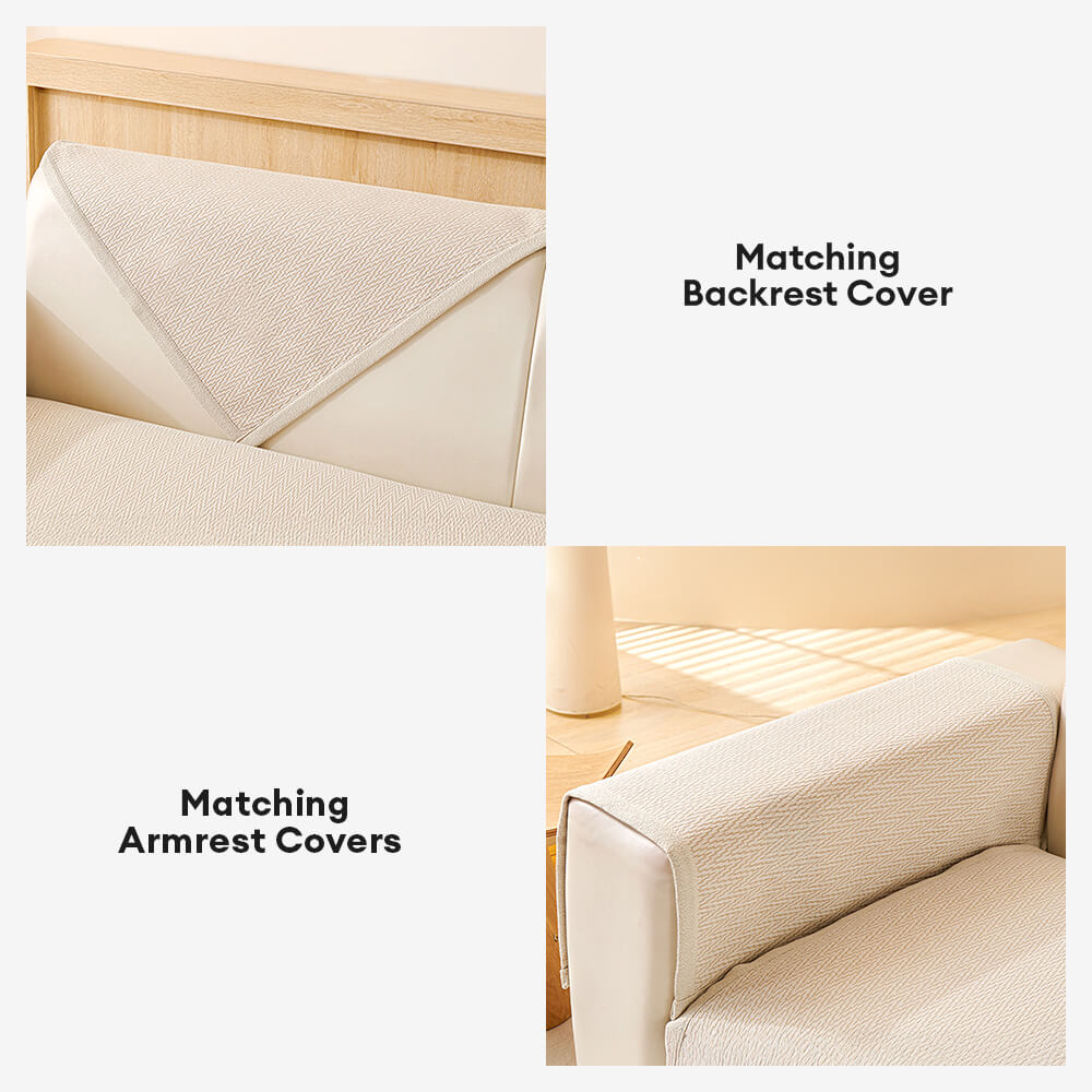 Chenille Minimalist Anti-Slip Fabric with Cat Scratch-Resistant Design Couch Cover