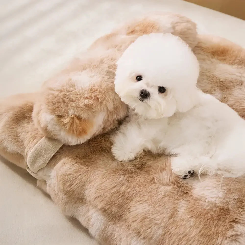 Fluffy Plush Comfortable Deep Sleep Dog Pillow Bed