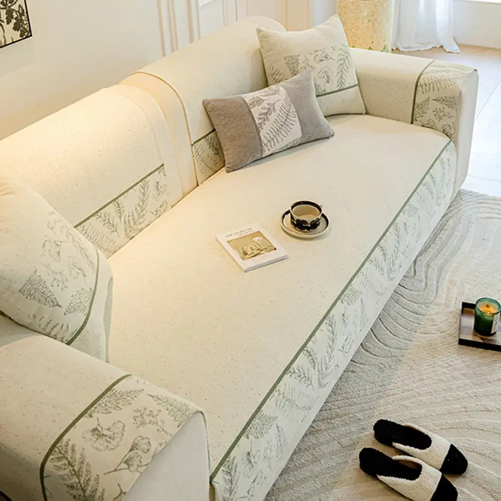 All-Season Breathable Chenille Comfortable Non-Slip Couch Cover