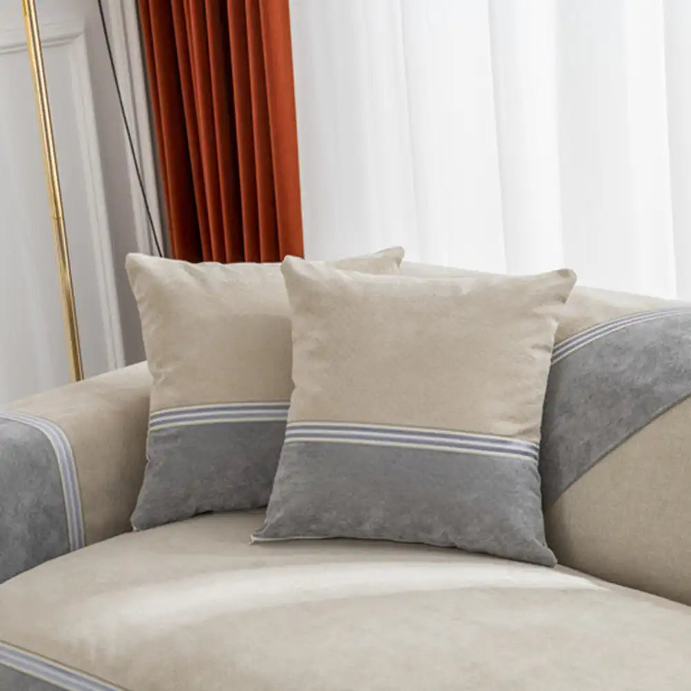 All Seasons Water-Resistant Colorblock Anti-Slip Sofa Cover for Pets and Kids