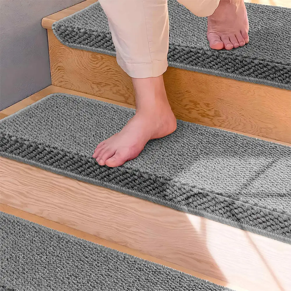 Anti-scratch Faux Sisal Stair Protectors Tape Free Washable Carpet Stair Treads