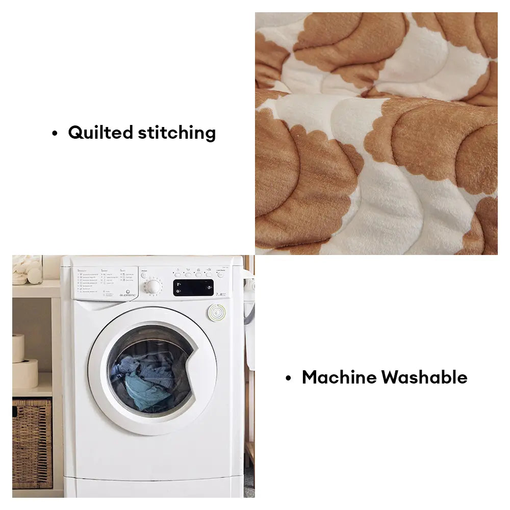 Checkered Velvet Sofa Pad Anti-Slip Quilted Sofa Cover