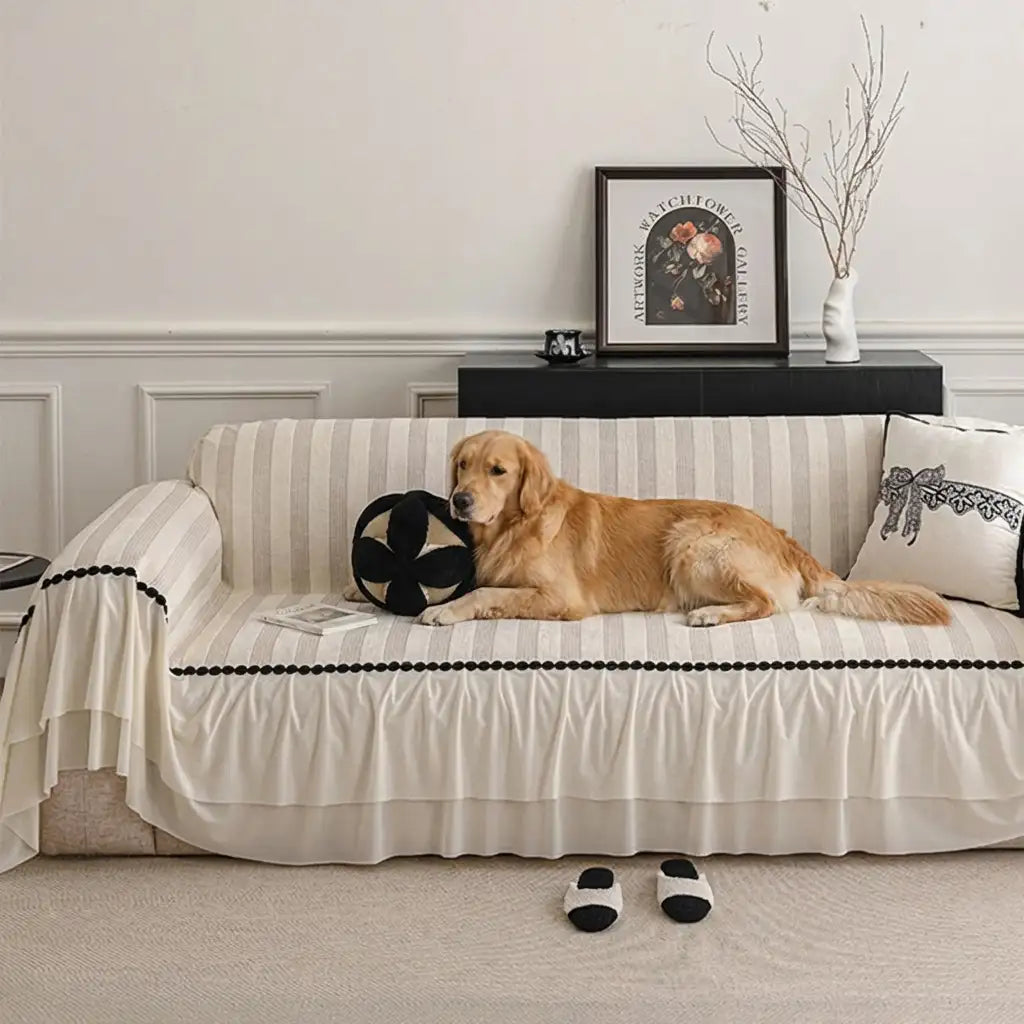 Chenille Scratch-resistant Pet-friendly Sofa Protector Non-slip Sofa Cover