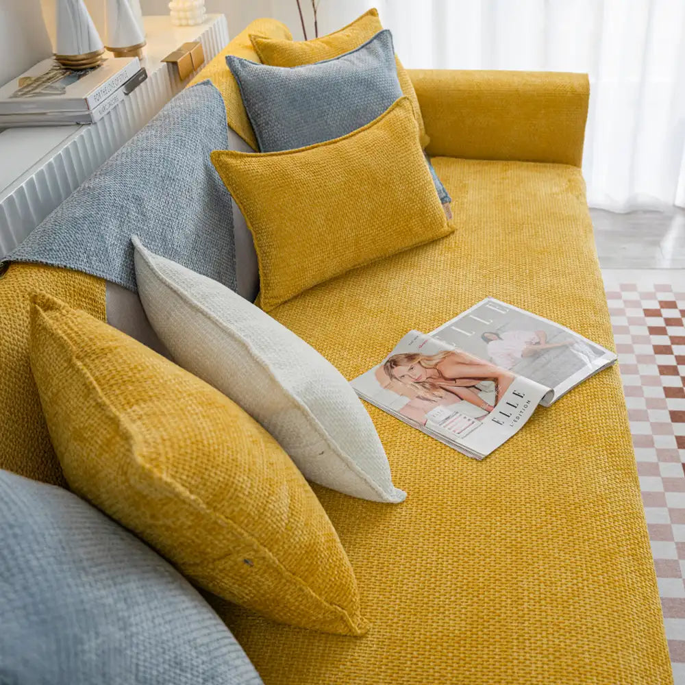 Cloud Woven Velvet Thick Scratch-Resistant Non-Slip Couch Cover