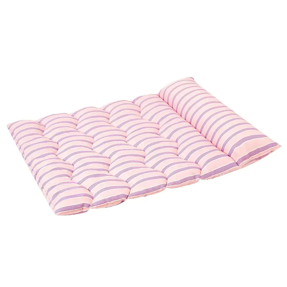 Color-Blocked Striped Breathable Double-Sided Soft Pet Mat